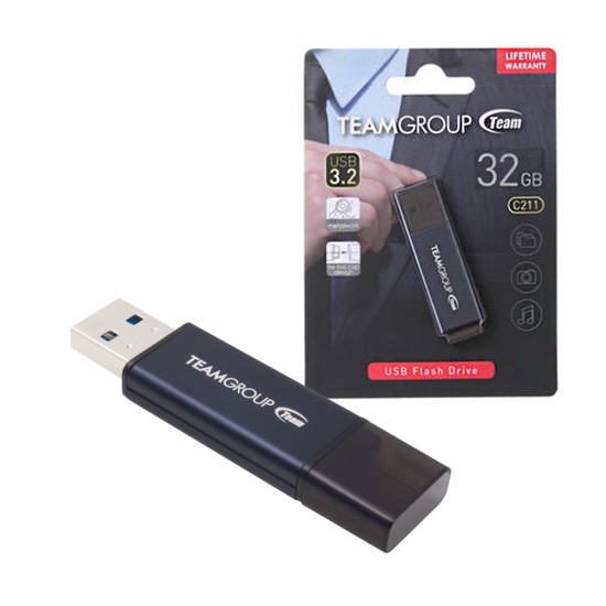 PENDRIVE TEAM GROUP C211 32GB USB 3.2 BLACK